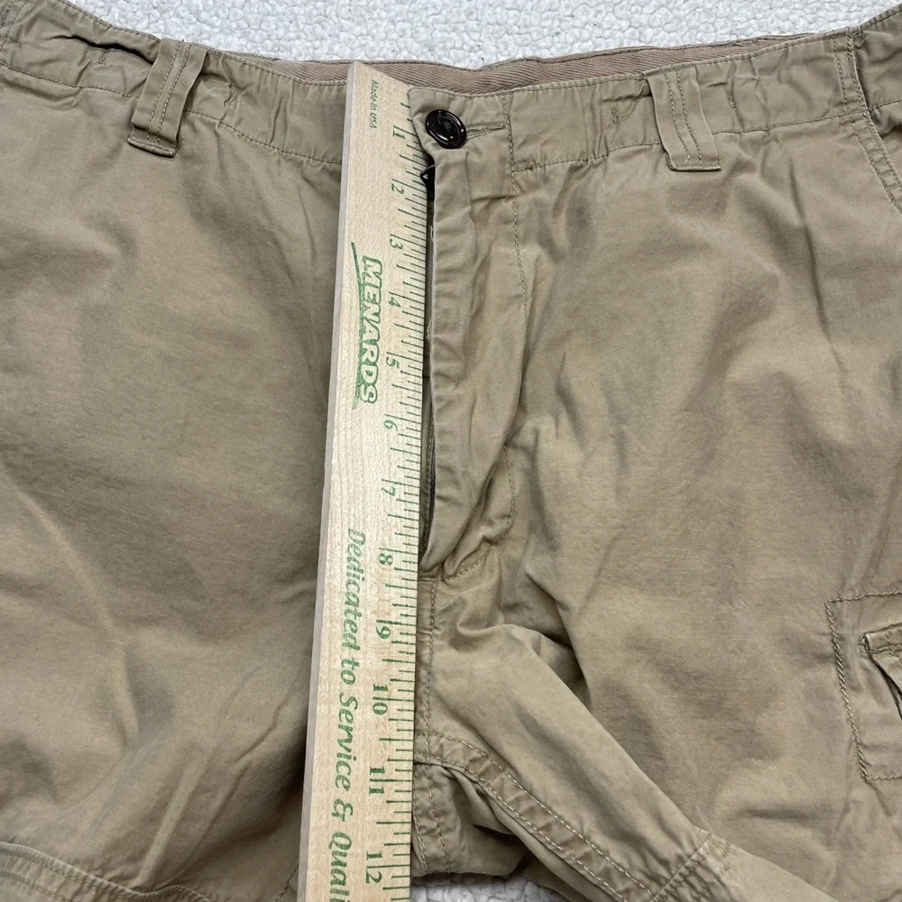 Unbranded Cargo Shorts Mens 36 Tan Khaki Cotton Multi Pocket Casual Outdoor